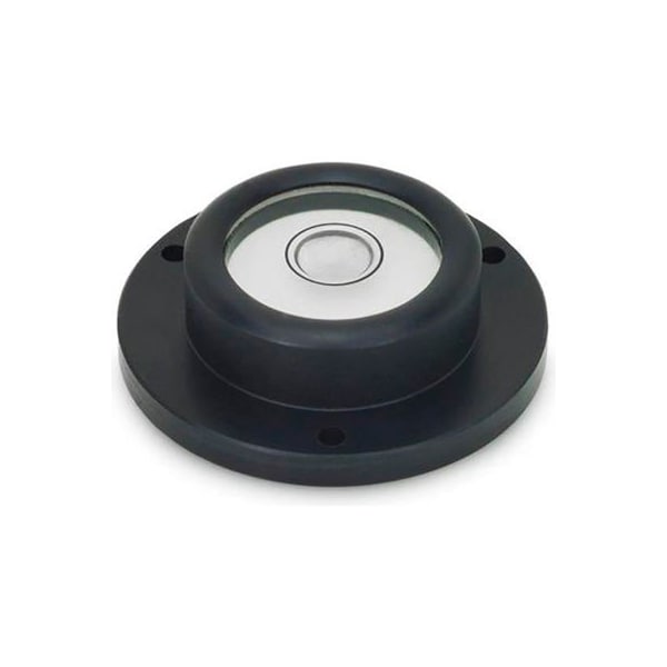 J.W. Winco GN2277 Bull's Eye Levels, Aluminum, Surface Mount, 0.67" Hub Dia, 0.98" Base Dia, Black